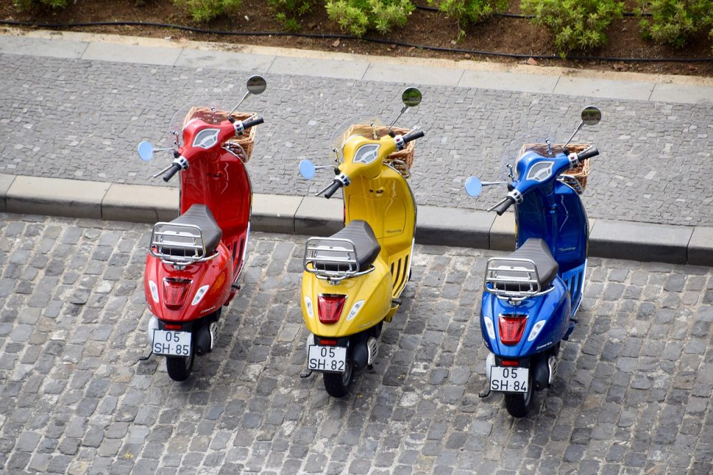 mopeds, scooters, vespa