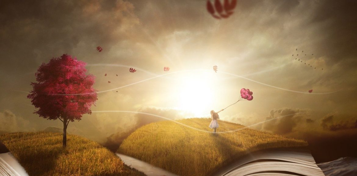 a book, landscape, nature