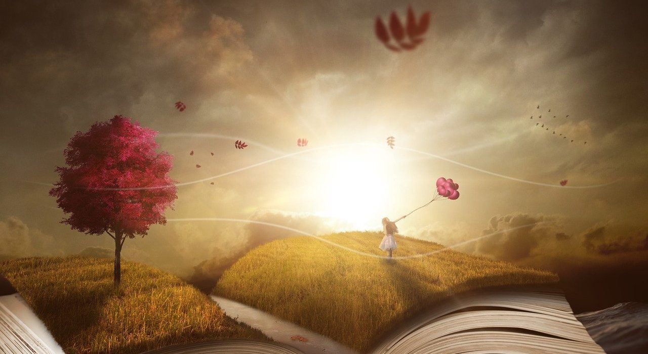 a book, landscape, nature